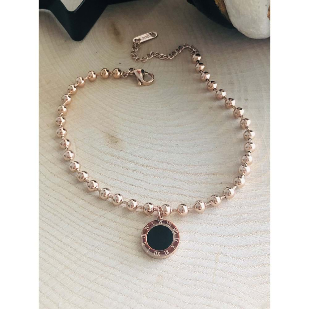 ROSE RENK BVLGARİ MODEL DORİKA ÇELİK HALHAL 316L3981