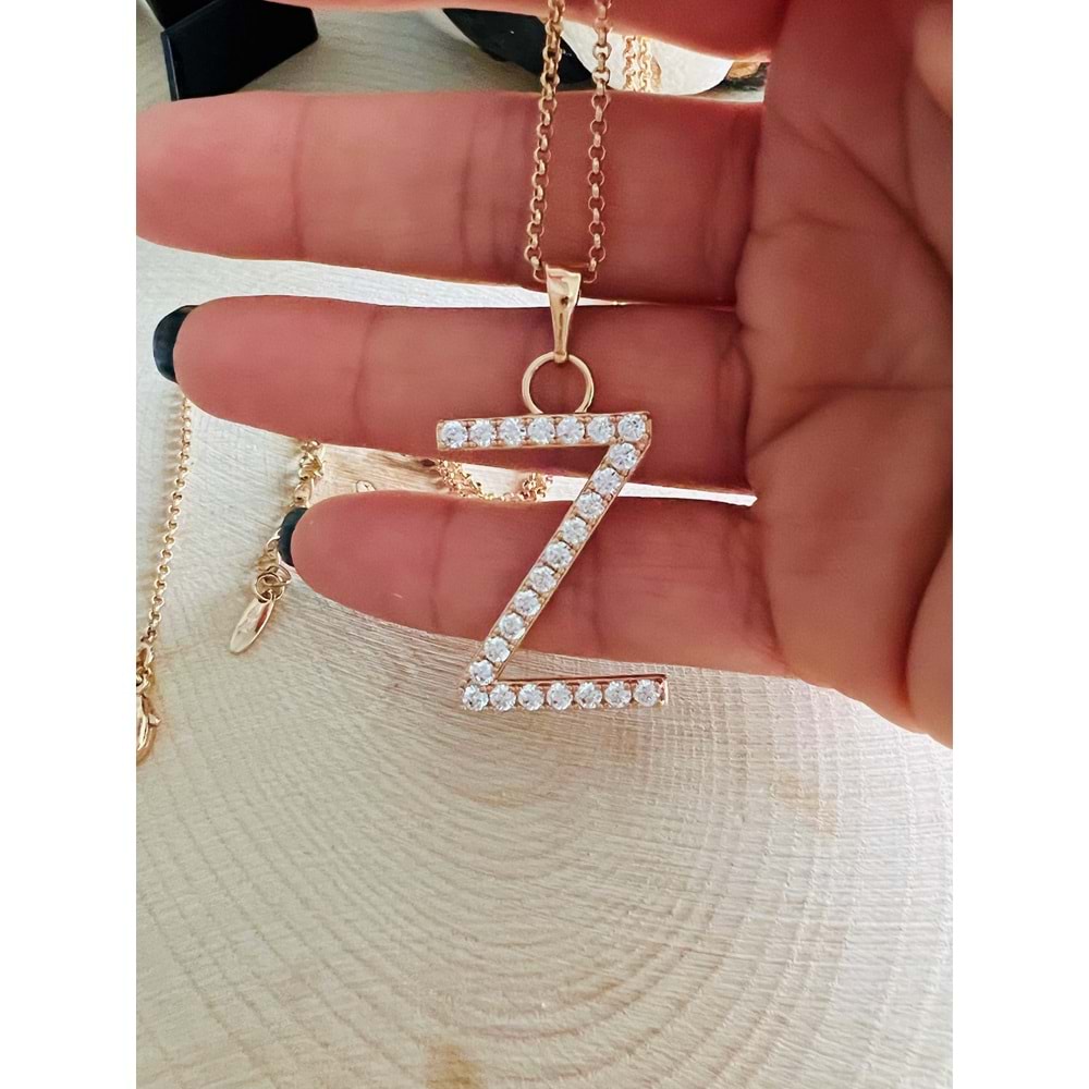 XUPING ROSE RENK Z HARF TAŞLI KOLYE ACR0056