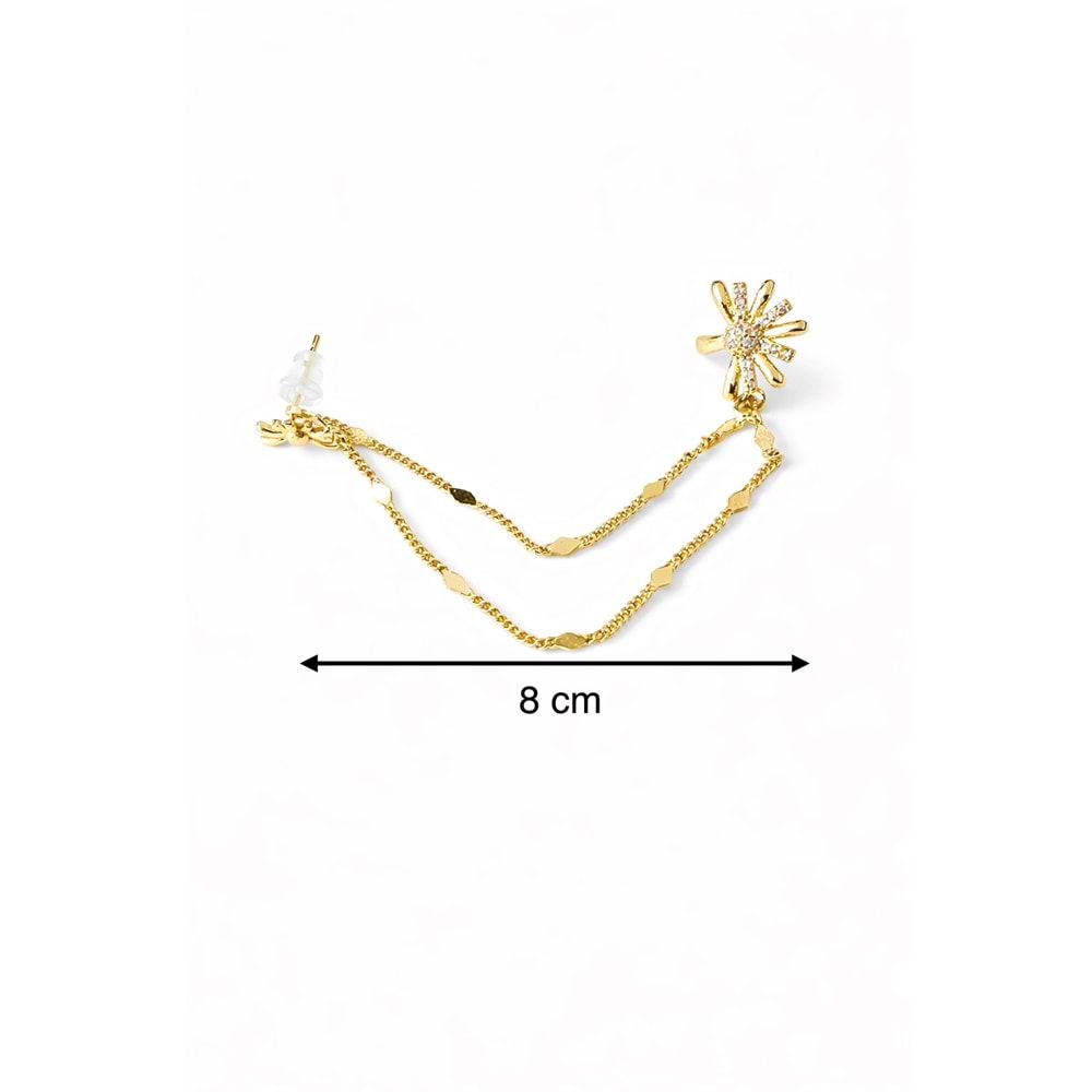 SIKIŞTIRMALI, ZİNCİR SALLANTILI KÜPE-GOLD RENK ACR0095