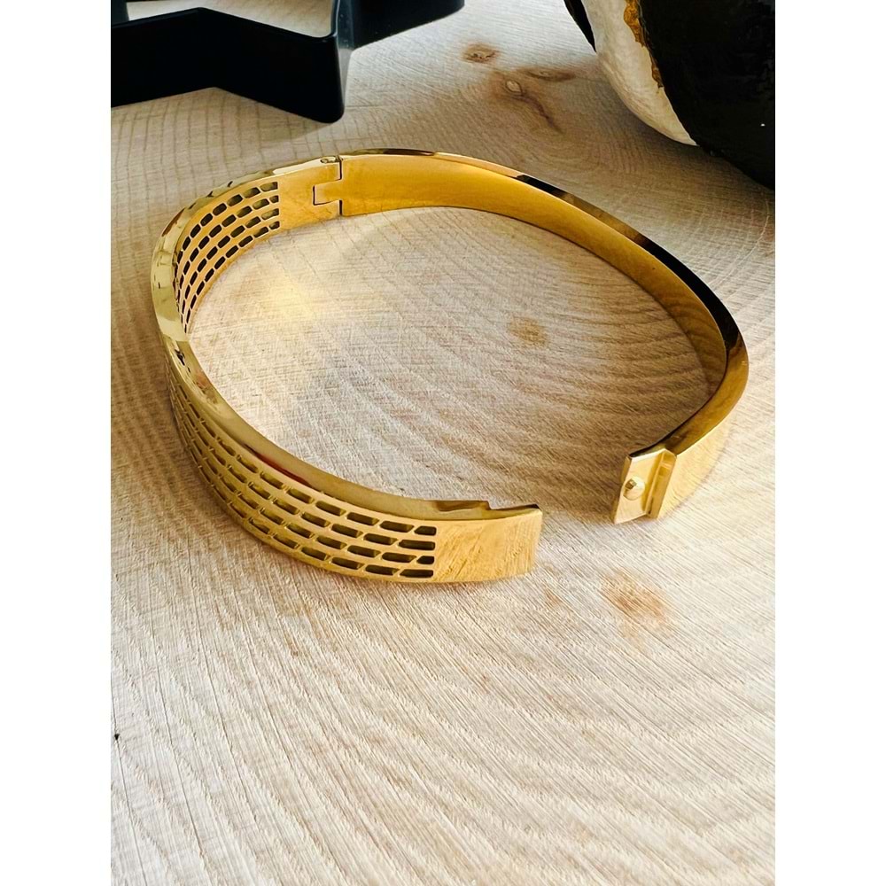 GOLD RENK DELİKLİ ÇELİK KELEPÇE ACR0212