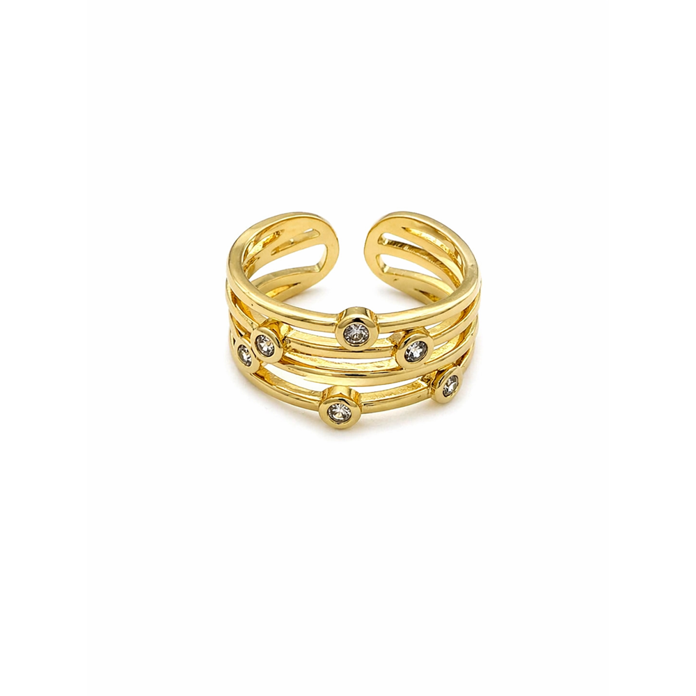 AYARLANABİLİR VİNTAGE, GOLD RENK, ÇOKLU GÖRÜNÜMLÜ TAŞLI YÜZÜK ACR0305
