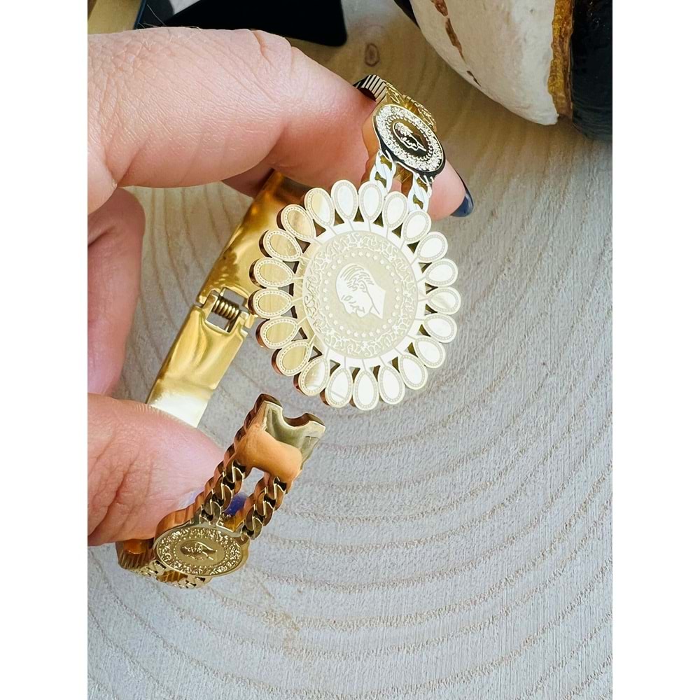 GOLD RENK ÇELİK ATA KELEPÇE ACR0692