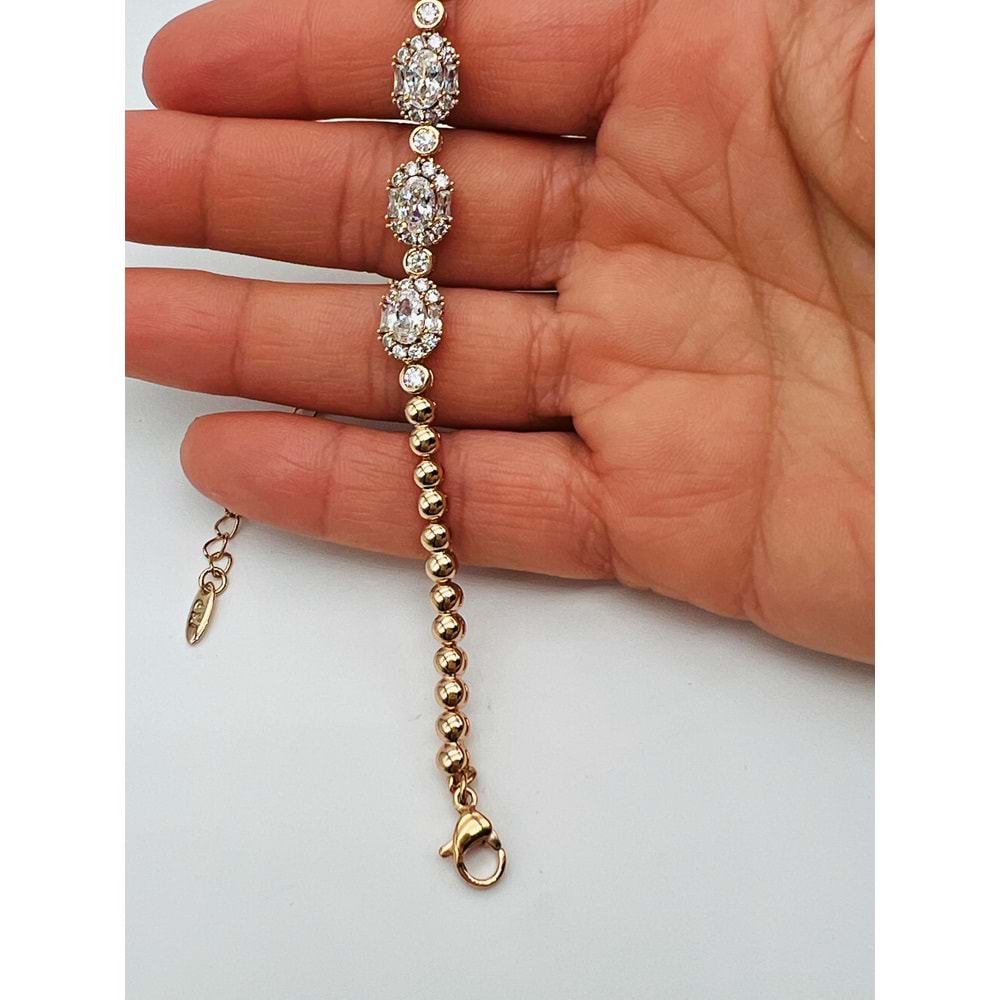 XUPING BAGET SUYOLU BİLEKLİK 18+4 CM ROSE RENK ACR1223