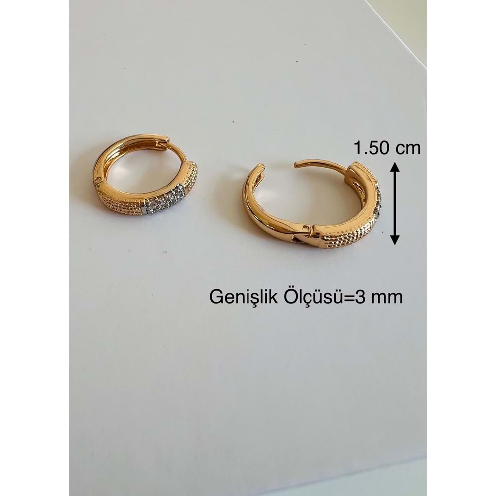 XUPING ZİRKON TAŞLI KÜÇÜK BOY HALKA KÜPE ACR1448