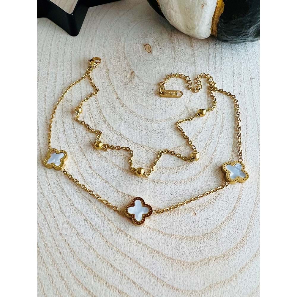 GOLD RENK YONCA MODEL İKİLİ ÇELİK HALHAL 20+6 CM ACR2190