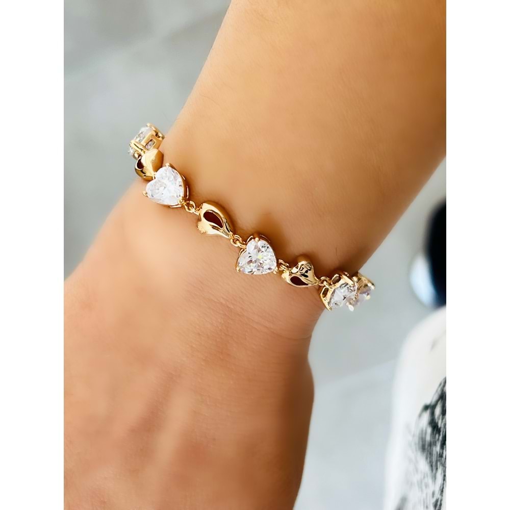 XUPING KALPLİ BİLEKLİK ROSE RENK 17+4 CM ACR2497