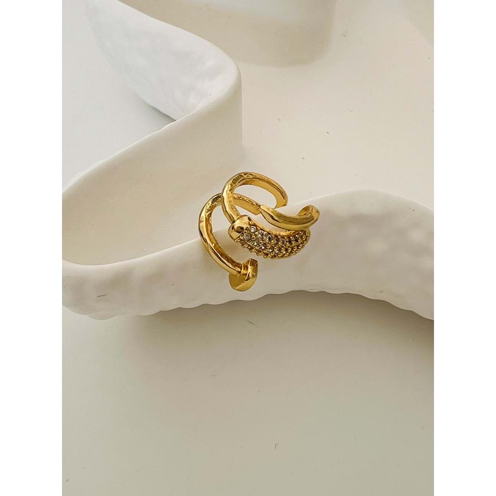 ÇİVİ MODEL KISTIRMALI KIKIRDAK KÜPE GOLD ACR2532