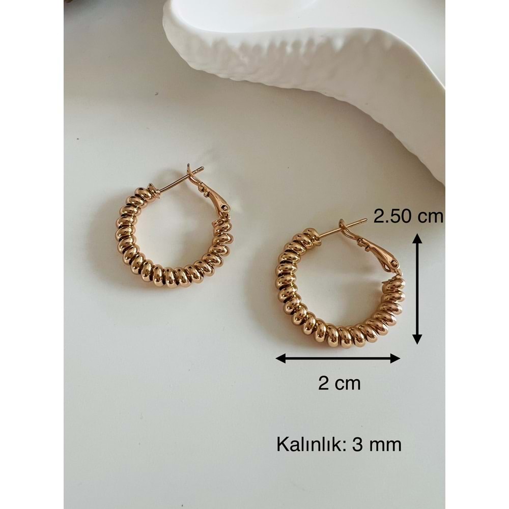 XUPING BURGULU HALKA KÜPE ROSE RENK ACR2562