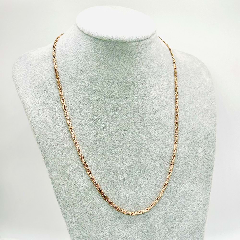 XUPING ROSE RENK YASSI BURGU KOLYE 60 CM (4MM) ACR2668