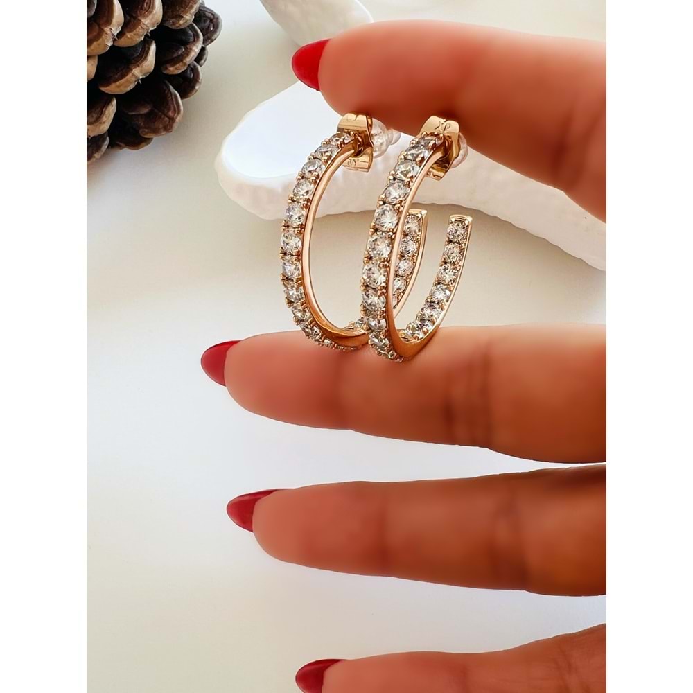 XUPING SUYOLU HALKA KÜPE ROSE RENK ACR2980