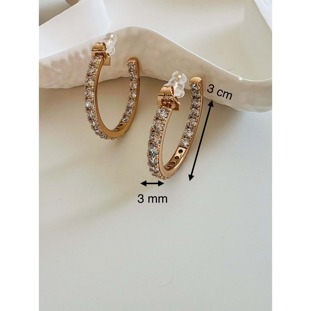 XUPING SUYOLU HALKA KÜPE ROSE RENK ACR2980