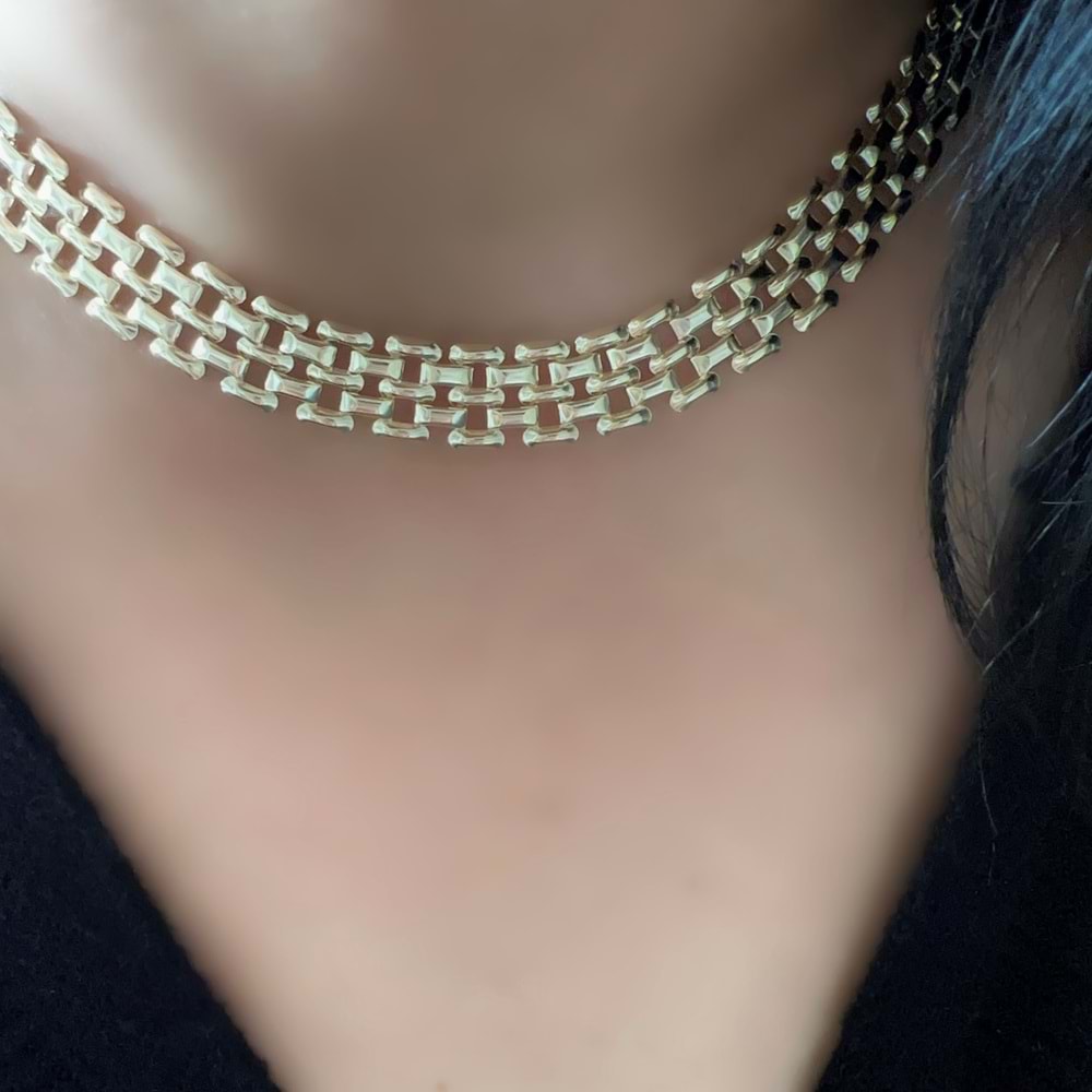 CHOKER ZİNCİR KOLYE 38+5 CM GOLD ACR3947
