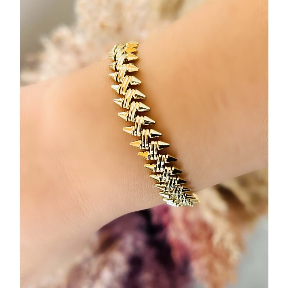 XUPING ÇİVİ MODEL BİLEKLİK 18+3 CM-14K GOLD ACR4107