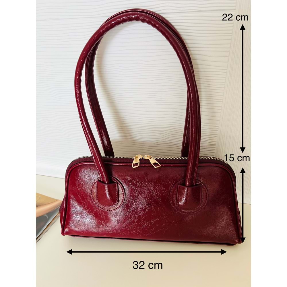 BAGET EL VE OMUZ ÇANTASI-BORDO RENK ACR4379