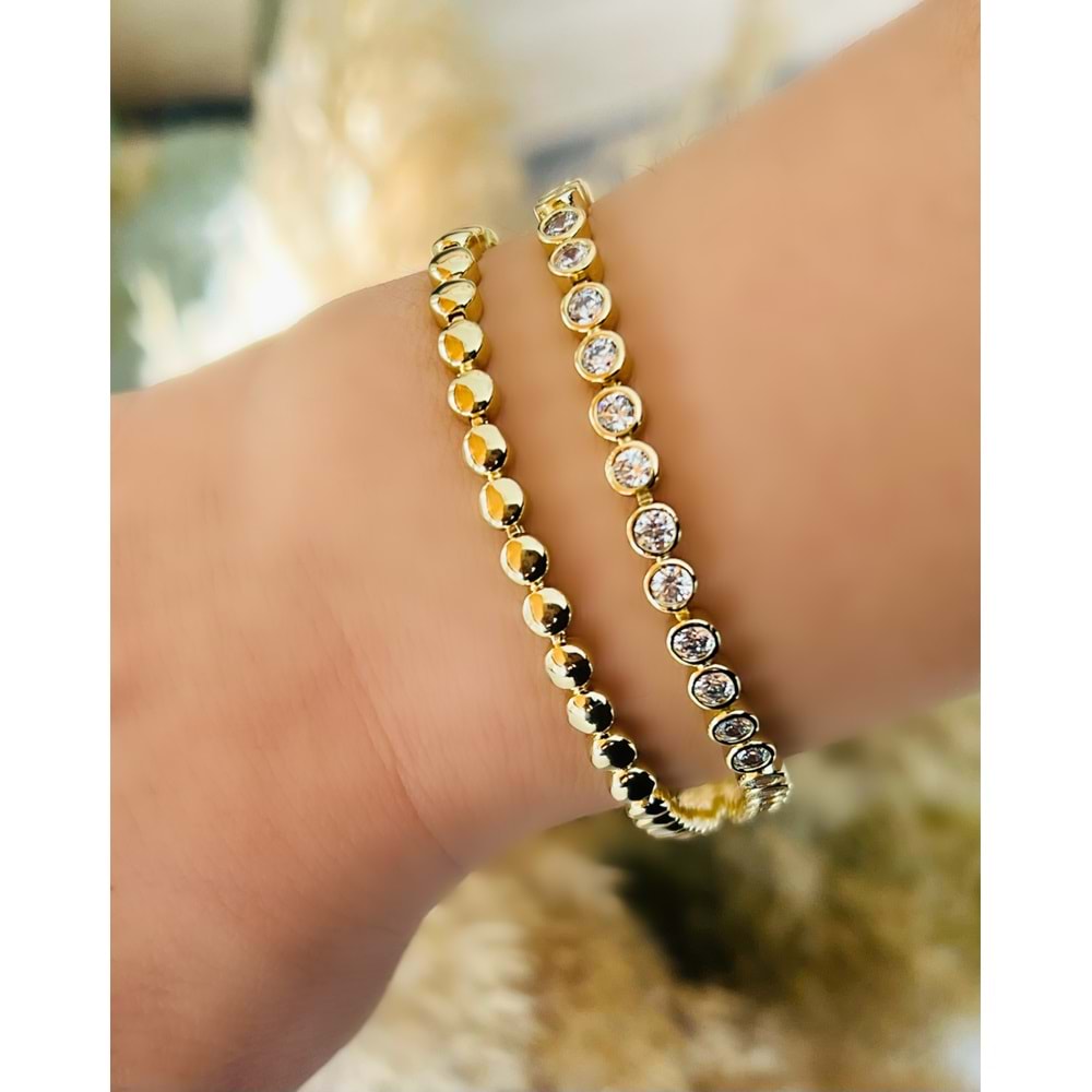 XUPING İKİLİ DAMLA TAŞ SUYOLU BİLEKLİK-14K GOLD ACR4554