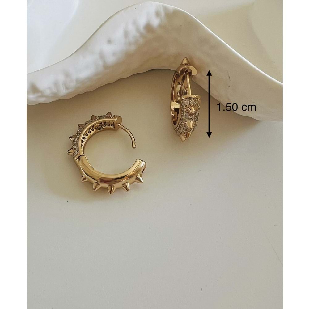 XUPING ZİRKON TAŞLI ÇİVİ MODEL KÜPE-ROSE ACR4771