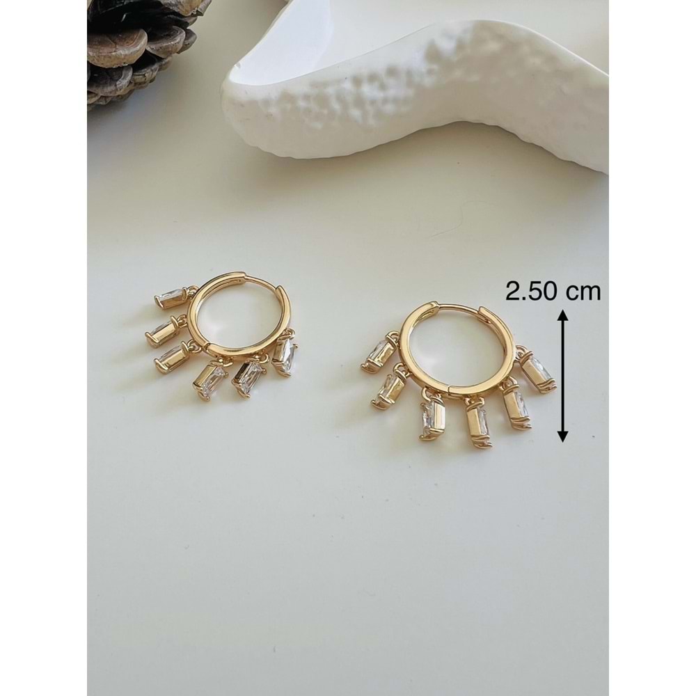 XUPING SHAKİRA MODEL BAGET HALKA KÜPE-ROSE ACR5024