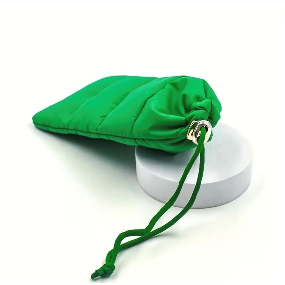 İP KAPATMALI YUMUŞAK NAYLON GÖZLÜK KILIFI-YEŞİL RENK ACR6114