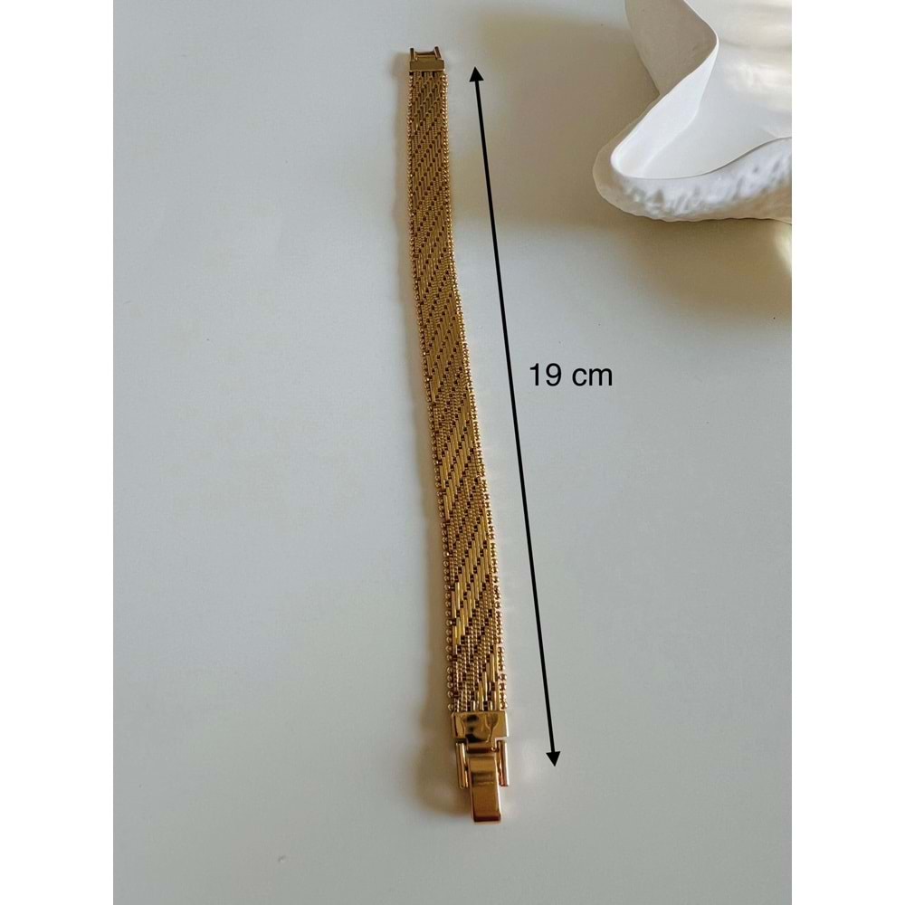XUPING IŞILTI DESENLİ BİLEKLİK 19CM-ROSE RENK ACR6327