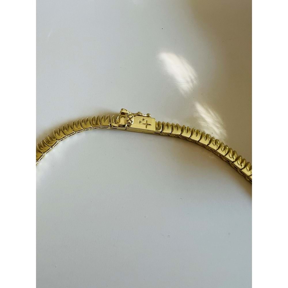 ÖZEL SERİ ZİRKON TAŞLI İTHAL KOLYE 45CM-GOLD RENK ACR6430