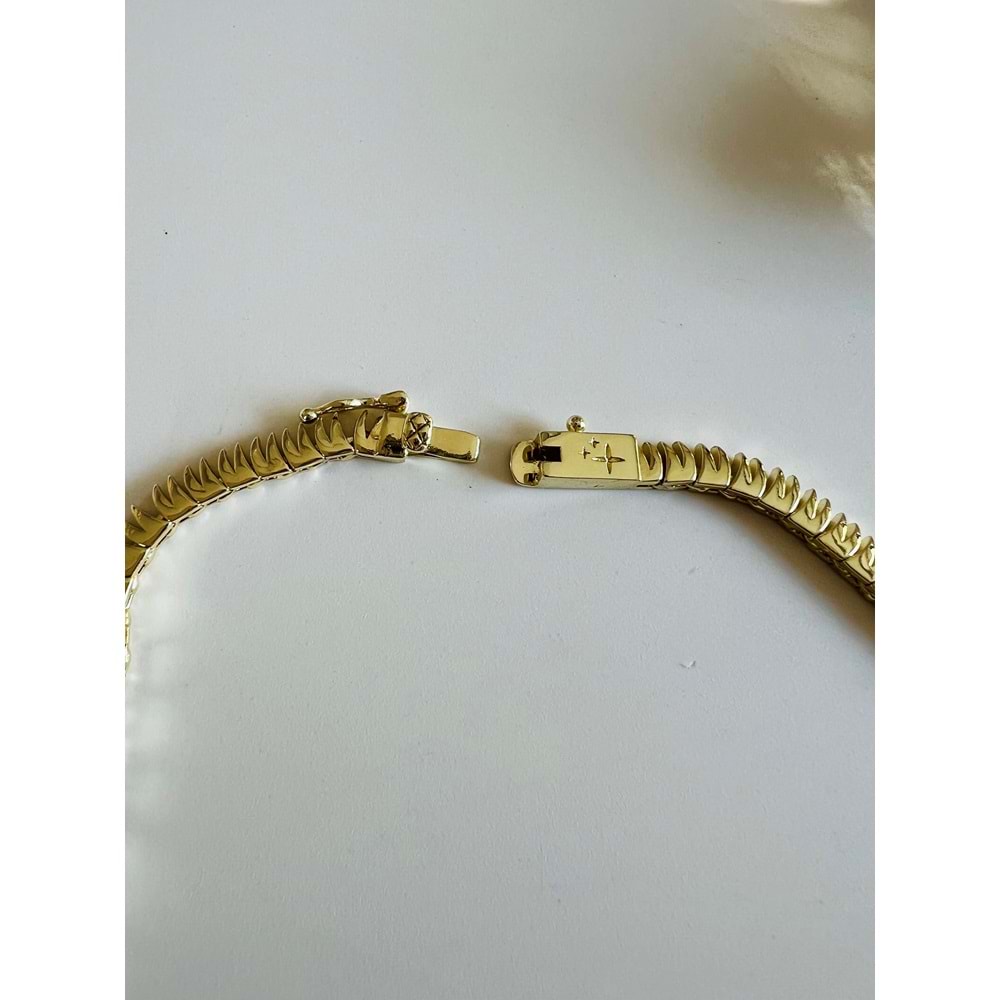 ÖZEL SERİ ZİRKON TAŞLI İTHAL KOLYE 45CM-GOLD RENK ACR6430