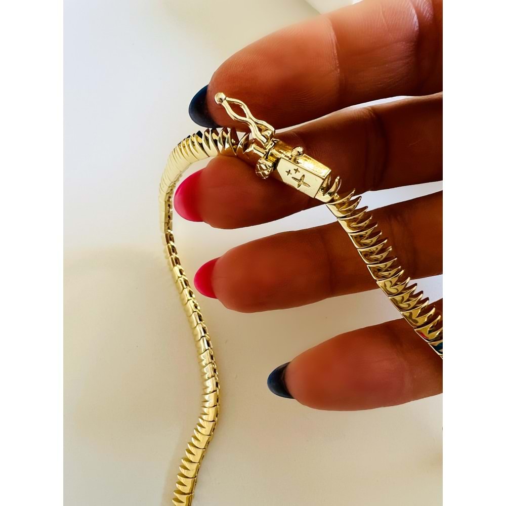 ÖZEL SERİ ZİRKON TAŞLI İTHAL KOLYE 45CM-GOLD RENK ACR6430