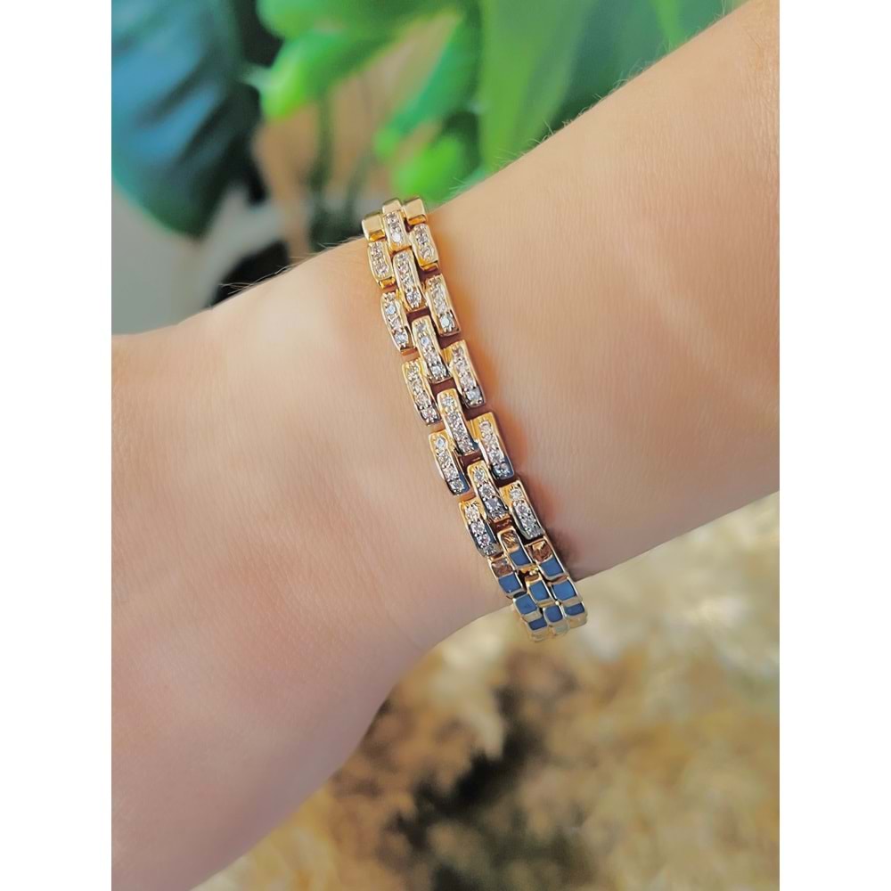 XUPING TAŞLI KORDON BİLEKLİK 17+1CM-ROSE RENK ACR6439
