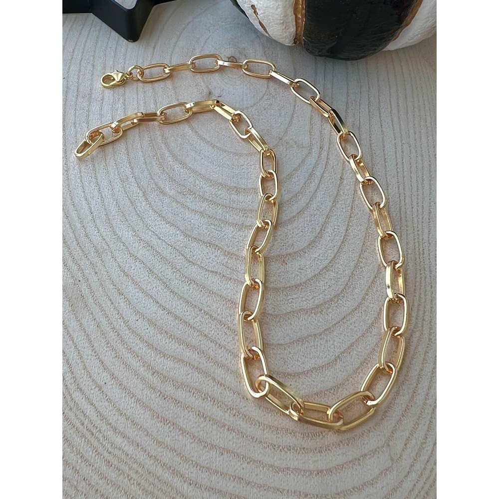 GOLD RENK CHOKER ZİNCİR KOLYE 40 CM ACR6721