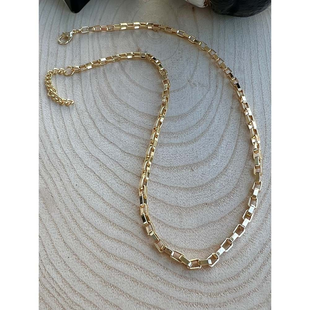 GOLD RENK CHOKER KÜP ZİNCİR KOLYE 40 CM ACR6963