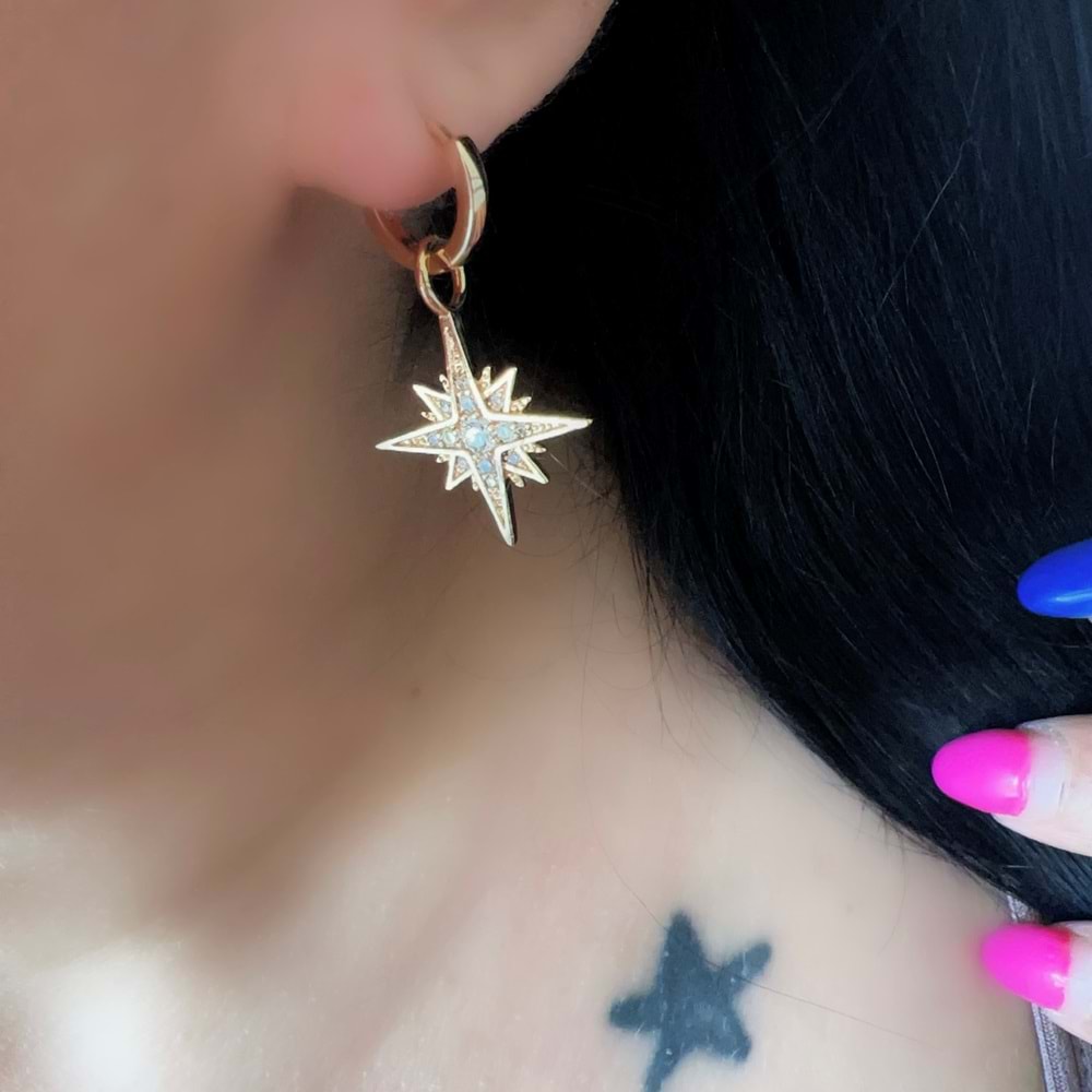 XUPING KUTUP YILDIZI CHARMLI KÜPE-ROSE RENK ACR7122