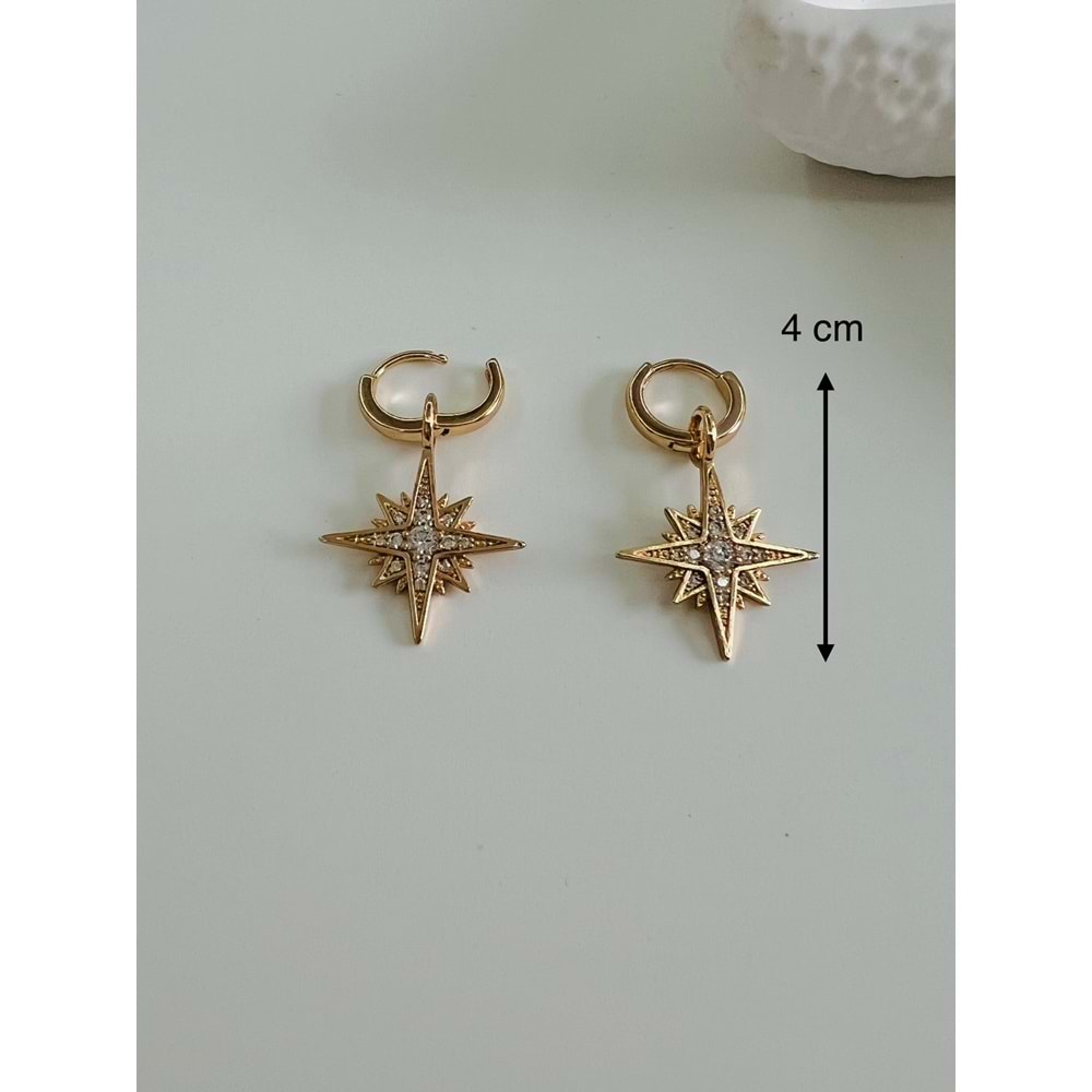 XUPING KUTUP YILDIZI CHARMLI KÜPE-ROSE RENK ACR7122