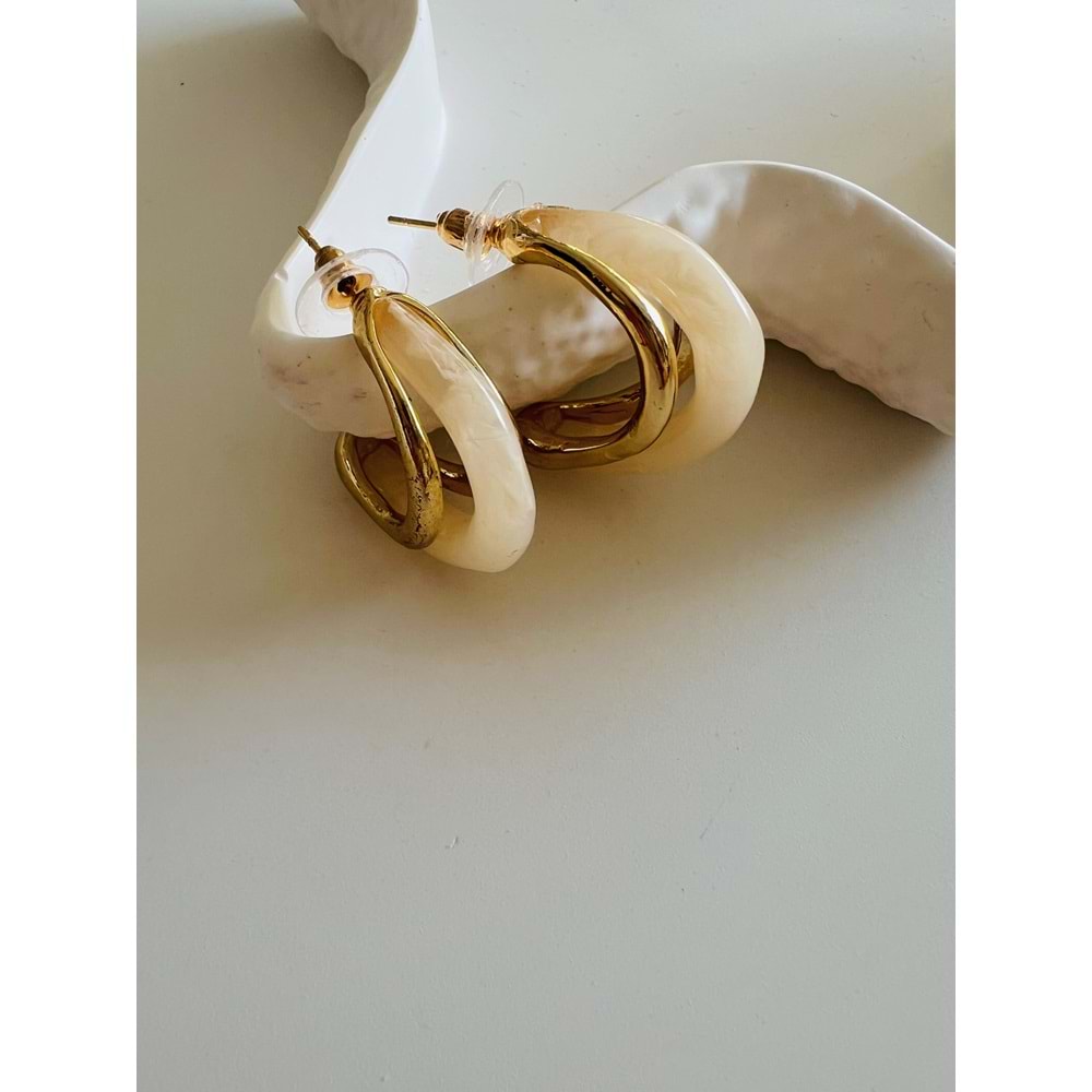 ÖZEL SERİ MARKA MODEL MİNELİ BOMBE KÜPE-GOOLD ACR7311