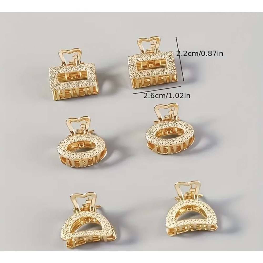 GÜNLÜK KULLANIM İÇİN MİNİMALİST STİL, EKOSE BASKI SAÇ TOKASI ACR7349