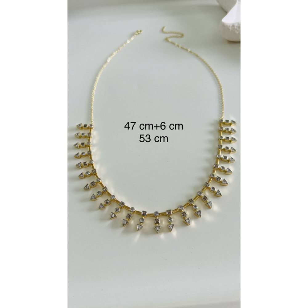 ÖZEL SERİ SPEAR KOLYE 47+6CM-GOLD RENK ACR7355