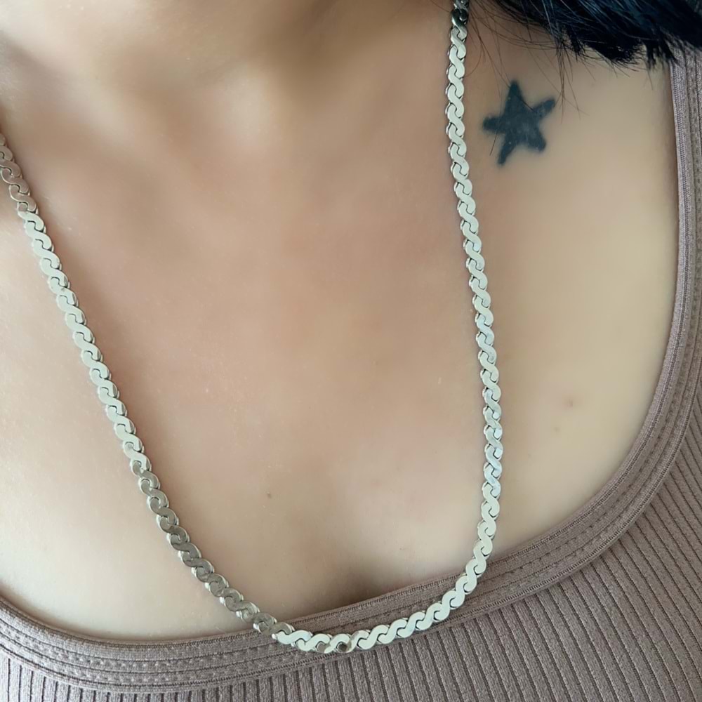 XUPING S KOLYE 60CM-GÜMÜŞ RENK ACR7358