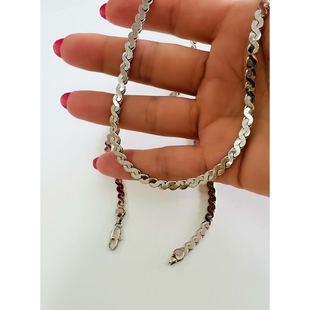 XUPING S KOLYE 60CM-GÜMÜŞ RENK ACR7358