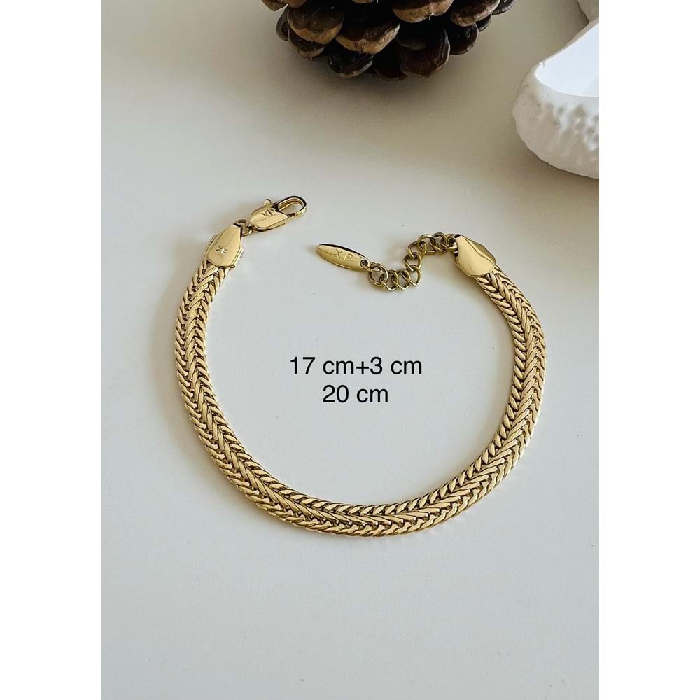 XUPING 14K BALIK SIRTI BİLEKLİK-17+3CM ACR7584