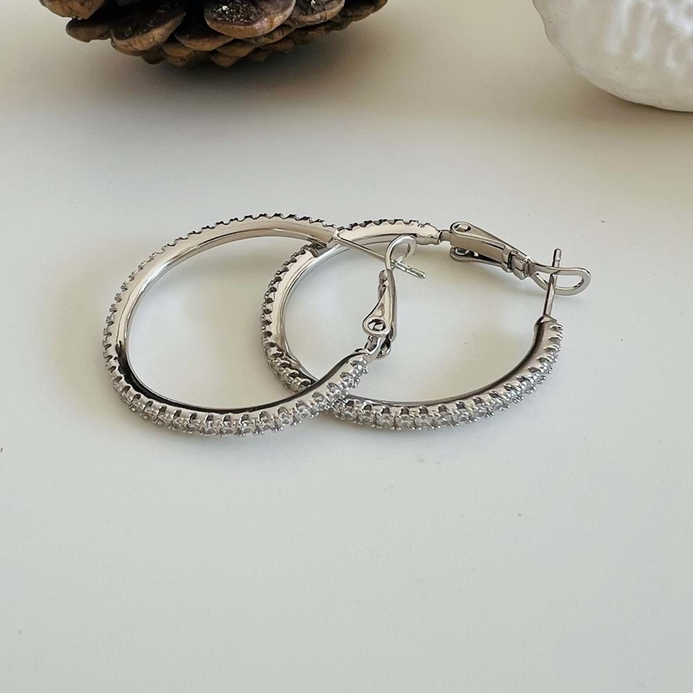 XUPING SUYOLU HALKA KÜPE-GÜMÜŞ RENK ACR7592