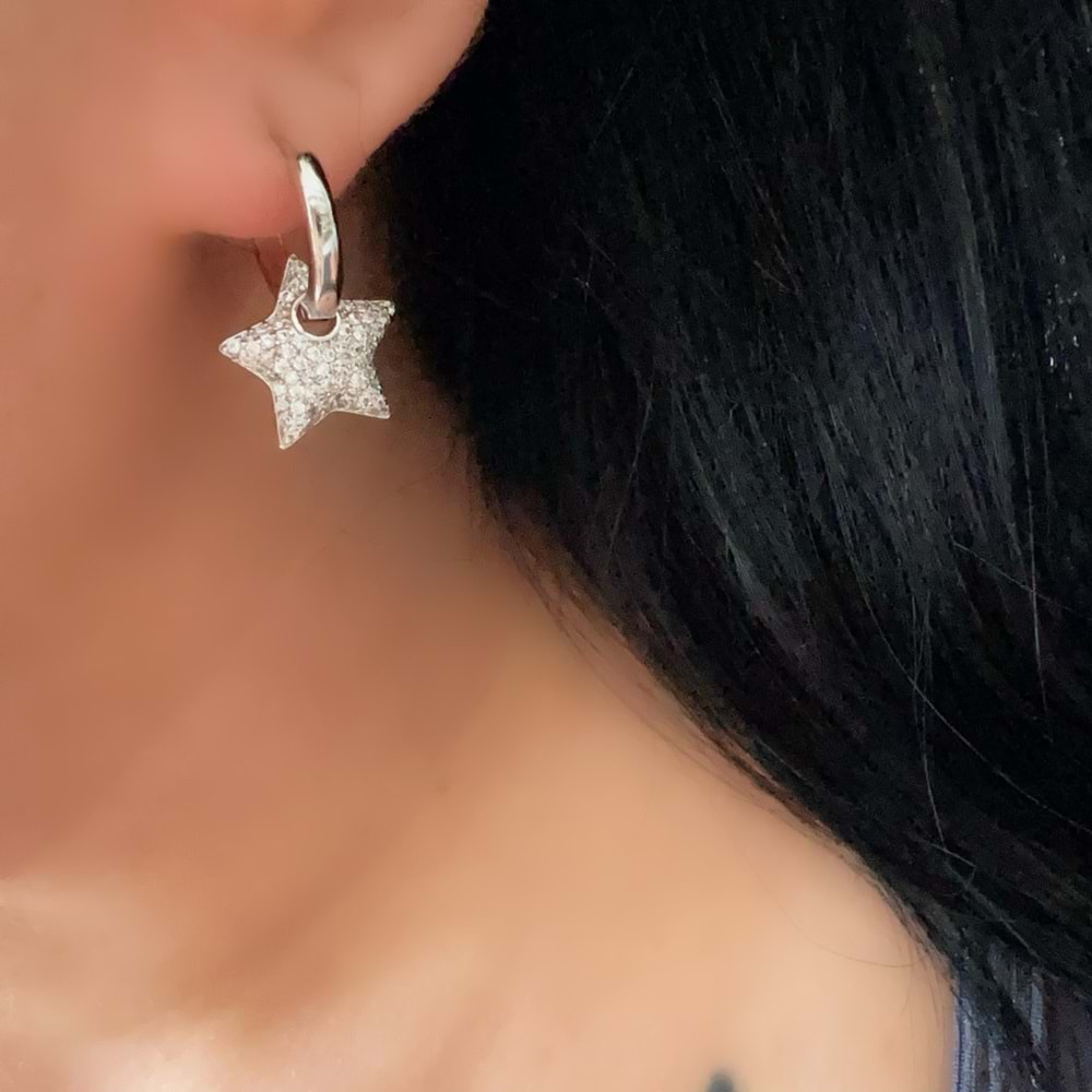 XUPING YILDIZ CHARMLI KÜPE-GÜMÜŞ RENK ACR7598