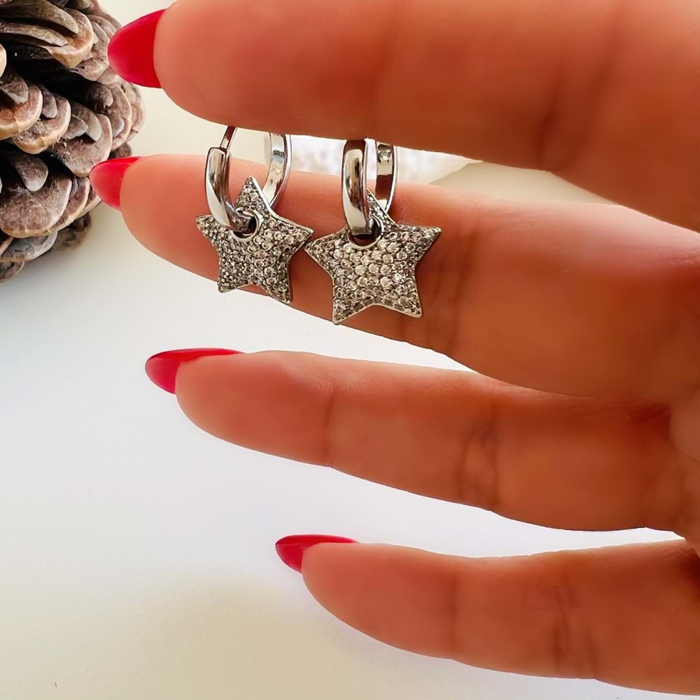 XUPING YILDIZ CHARMLI KÜPE-GÜMÜŞ RENK ACR7598