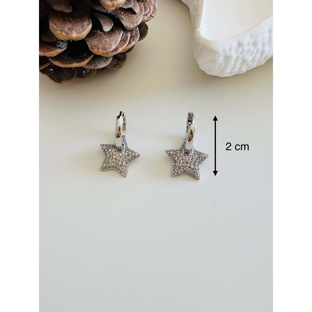 XUPING YILDIZ CHARMLI KÜPE-GÜMÜŞ RENK ACR7598