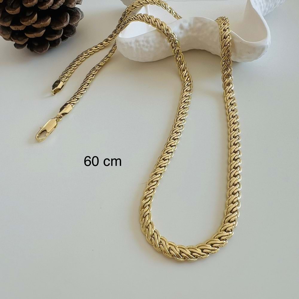 XUPING 14K ÖRGÜ ZİNCİR KOLYE 60CM-GOLD ACR7758