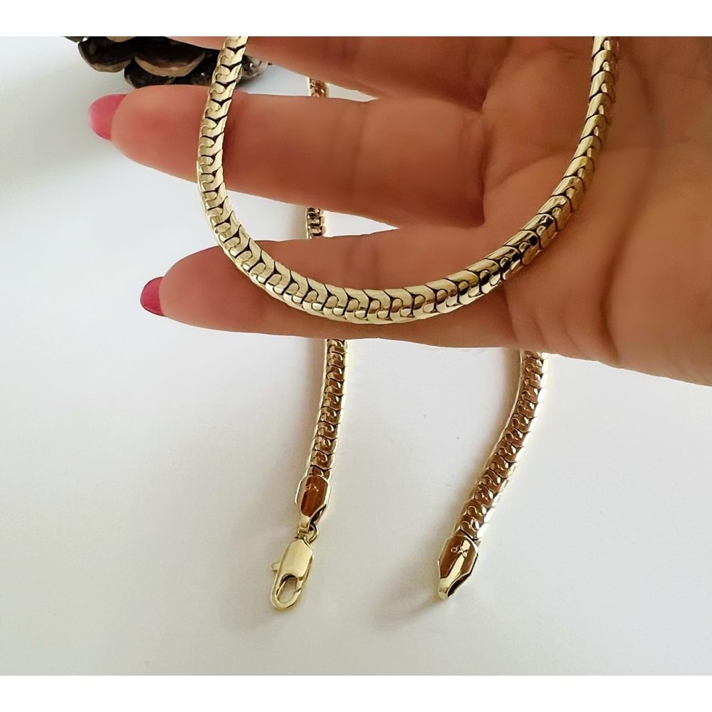 XUPING 14K ÖRGÜ ZİNCİR KOLYE 60CM-GOLD ACR7781