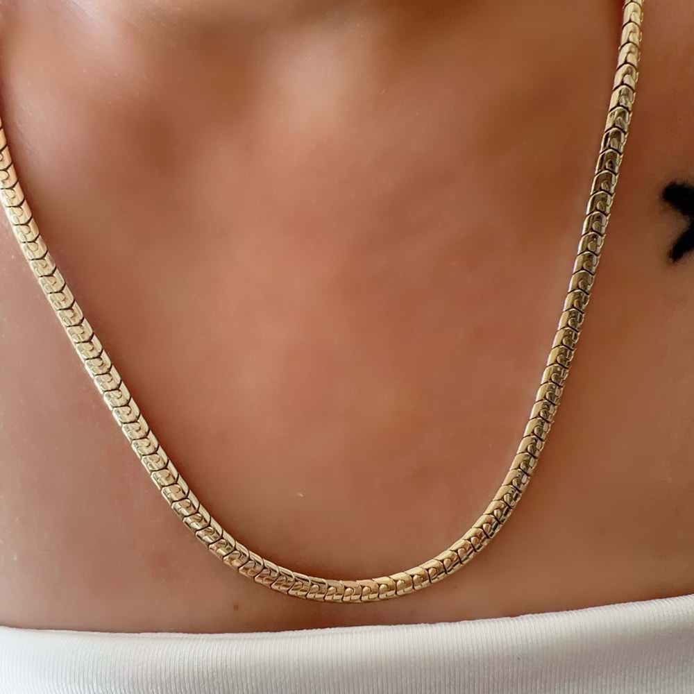 XUPING 14K ÖRGÜ ZİNCİR KOLYE 50CM-GOLD ACR7782