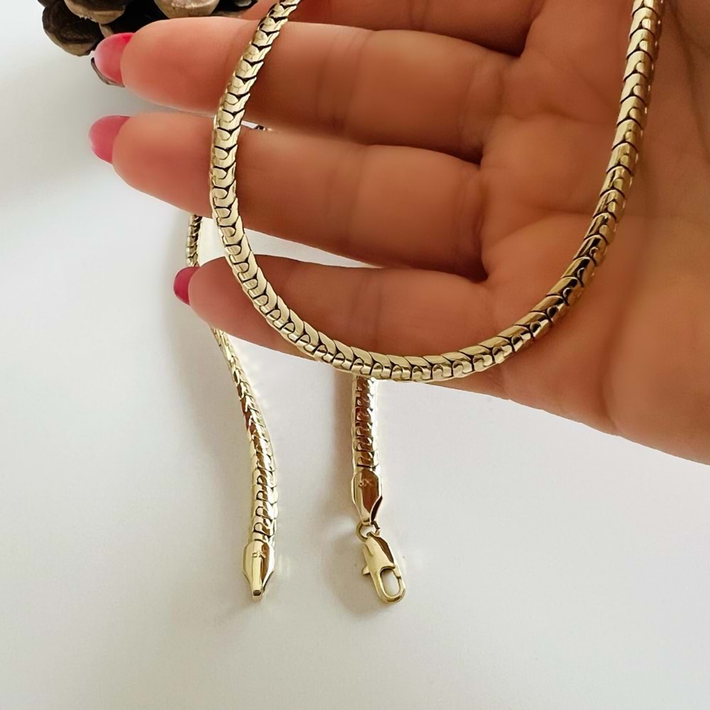 XUPING 14K ÖRGÜ ZİNCİR KOLYE 50CM-GOLD ACR7782