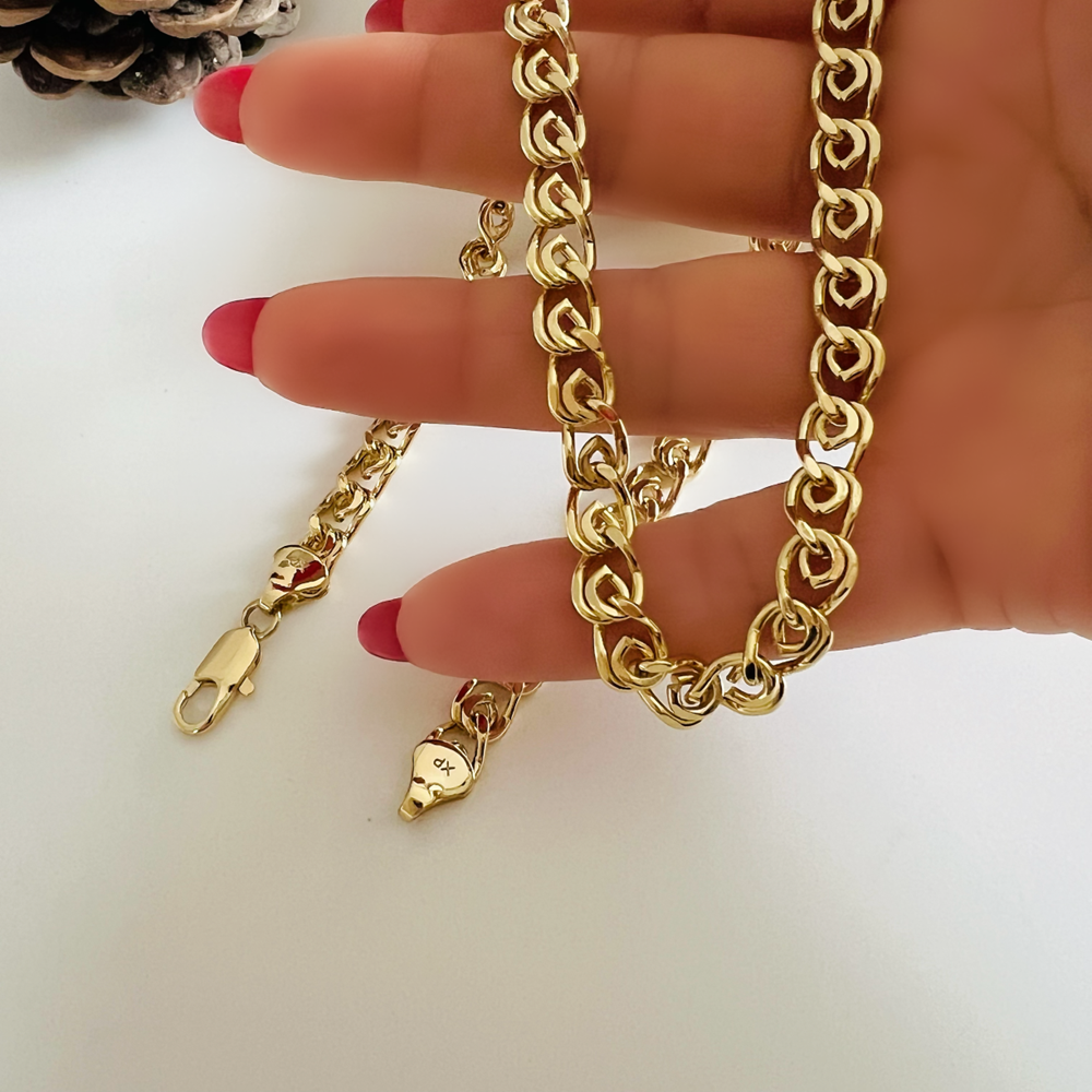 XUPING 14K SARMAL ZİNCİR KOLYE 45CM-GOLD ACR7793