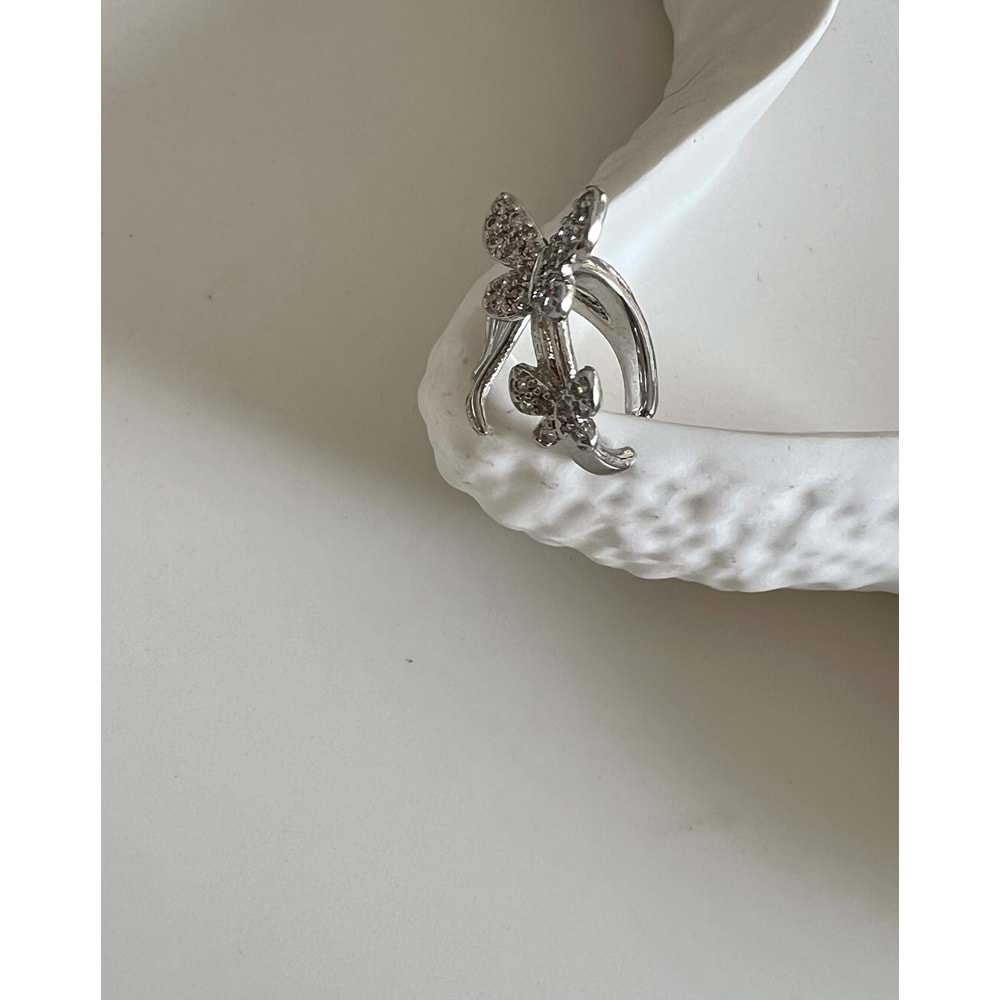 KELEBEKLİ KIKIRDAK (EARCUFF) KÜPE-GÜMÜŞ RENK ACR7963