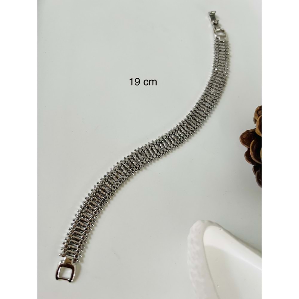 XUPING ÇUBUK HASIR BİLEKLİK 19CM-GÜMÜŞ RENK ACR8320