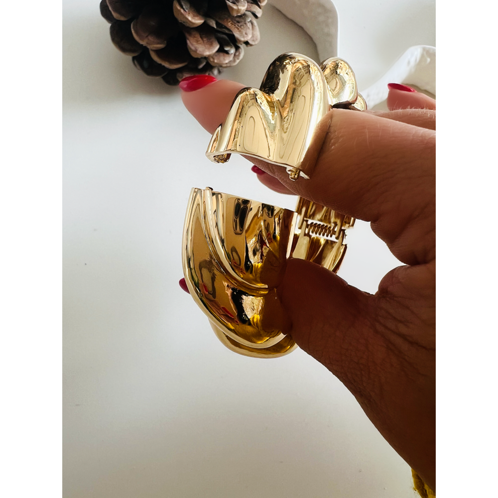 VİNTAGE KALIN BURGU KELEPÇE-GOLD RENK ACR8478