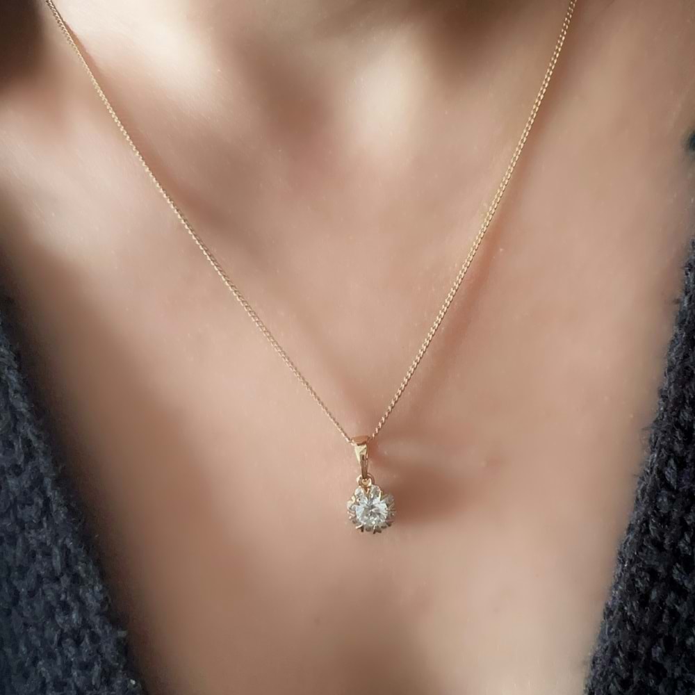 XUPING KAR TANESİ KOLYE 45CM-ROSE RENK ACR8488